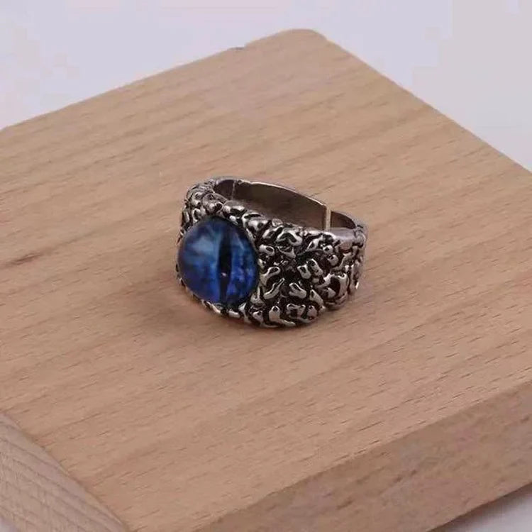 Adjustable Snake Ring with Demon's Eye – Damon-Blue-State of Style