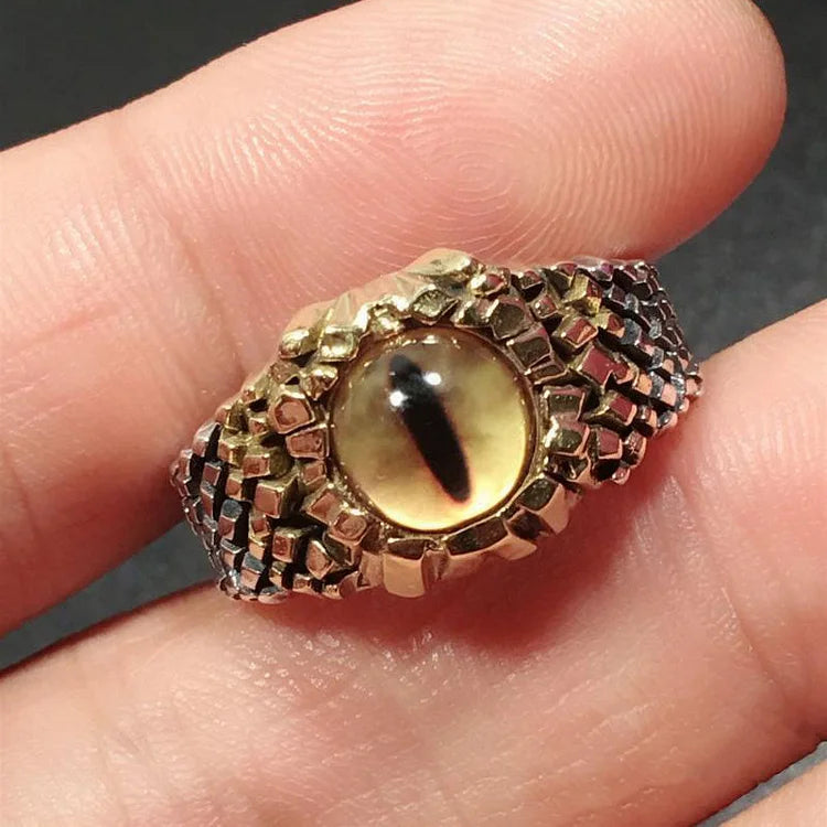 Adjustable Snake Ring with Demon's Eye – Damon-Light Yellow-State of Style