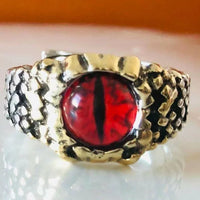 Adjustable Snake Ring with Demon's Eye – Damon-Red-State of Style