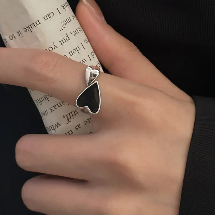 Adjustable Symmetrical Heart Ring – Evelyn-State of Style