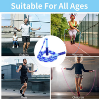 Adjustable Tangle-Free Beaded Jump Rope for Fitness-Blue-State of Style
