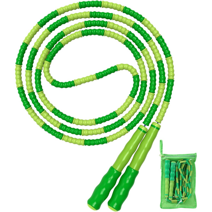 Adjustable Tangle-Free Beaded Jump Rope for Fitness-Green-State of Style