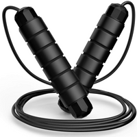 Adjustable Tangle-Free Skipping Rope for Fitness-Black-State of Style