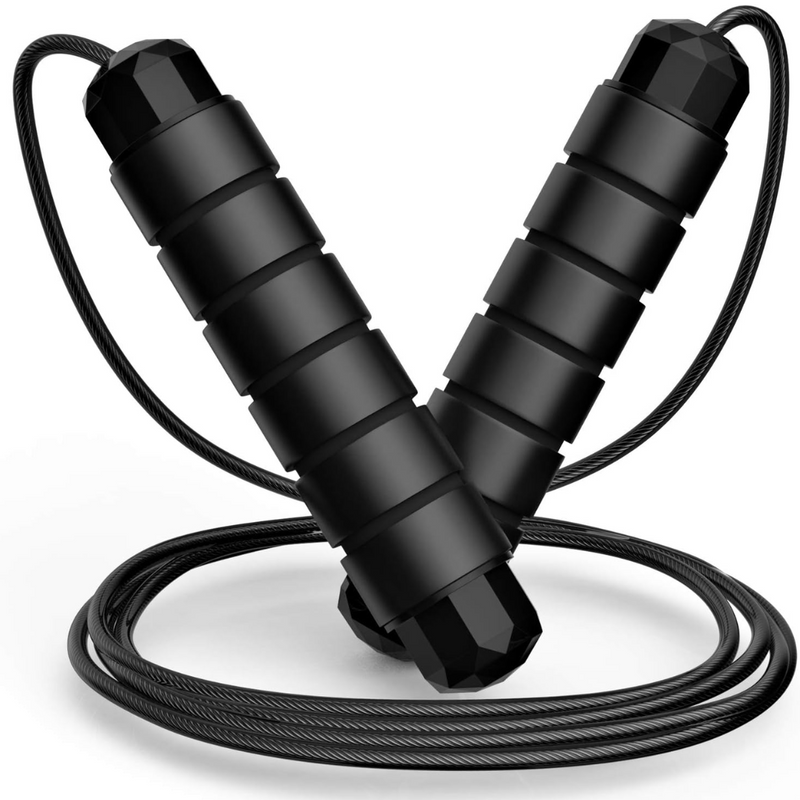 Adjustable Tangle-Free Skipping Rope for Fitness-Black-State of Style