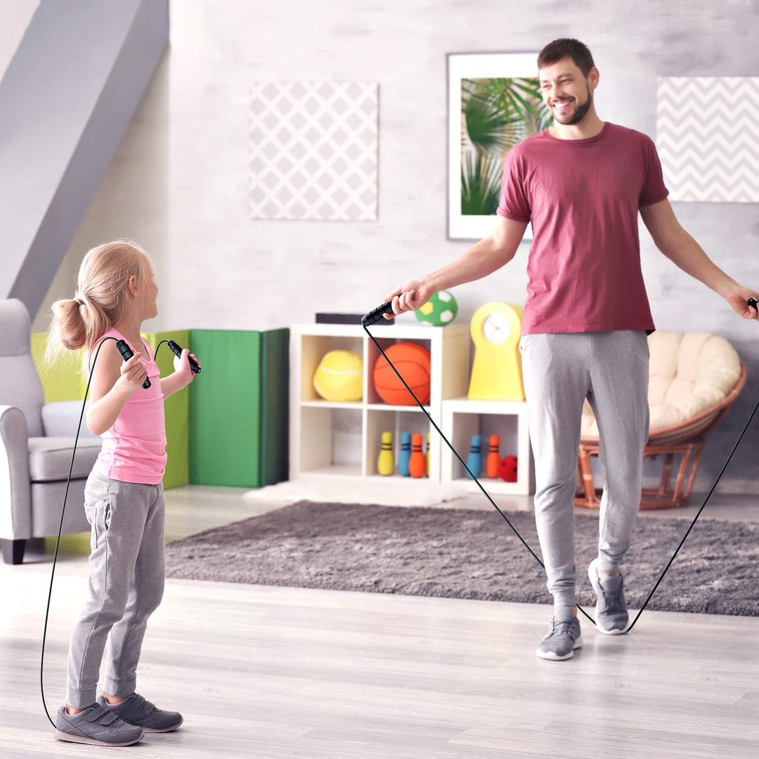 Adjustable Tangle-Free Skipping Rope for Fitness-Black-State of Style