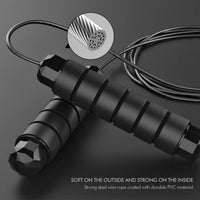 Adjustable Tangle-Free Skipping Rope for Fitness-Black-State of Style