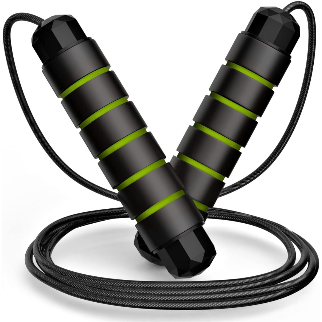 Adjustable Tangle-Free Skipping Rope for Fitness-Green-State of Style