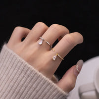 Adjustable Teardrop Ring – Isaline-Gold-State of Style