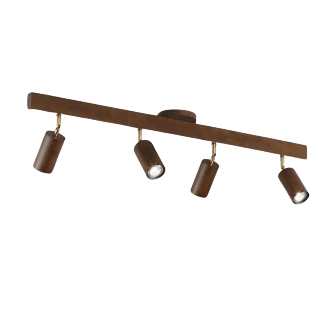 Adjustable Wooden Ceiling Spotlight - EcoLux-Walnut-4-Warm Wit-State of Style