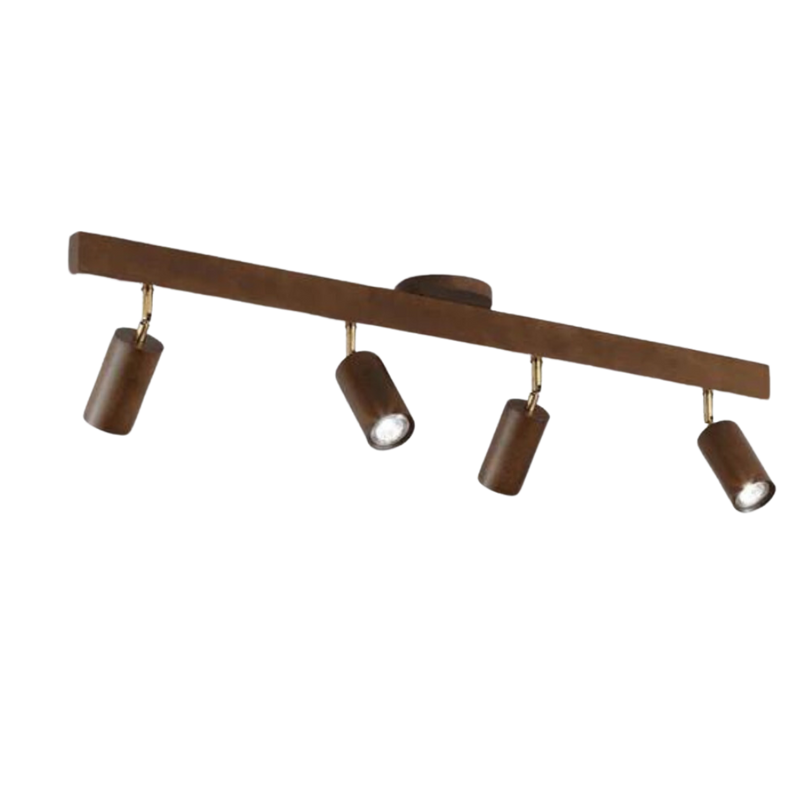 Adjustable Wooden Ceiling Spotlight - EcoLux-Walnut-4-Warm Wit-State of Style