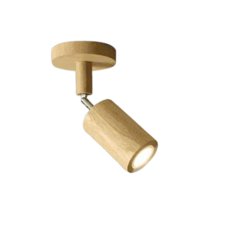 Adjustable Wooden Ceiling Spotlight - EcoLux-White Oak-1-Warm Wit-State of Style