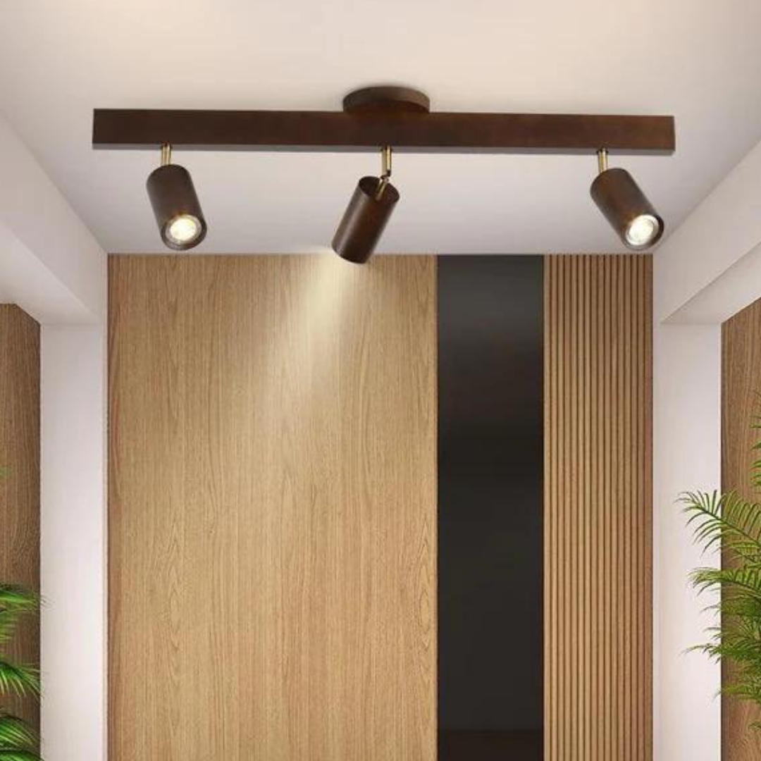 Adjustable Wooden Ceiling Spotlight - EcoLux-White Oak-1-Warm Wit-State of Style