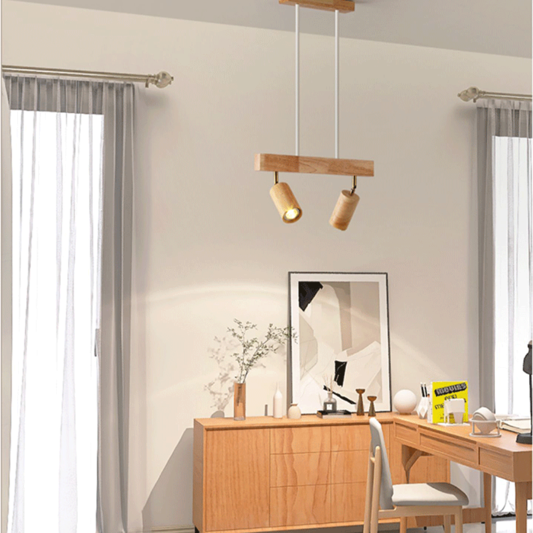 Adjustable Wooden Ceiling Spotlight - EcoLux-White Oak-1-Warm Wit-State of Style
