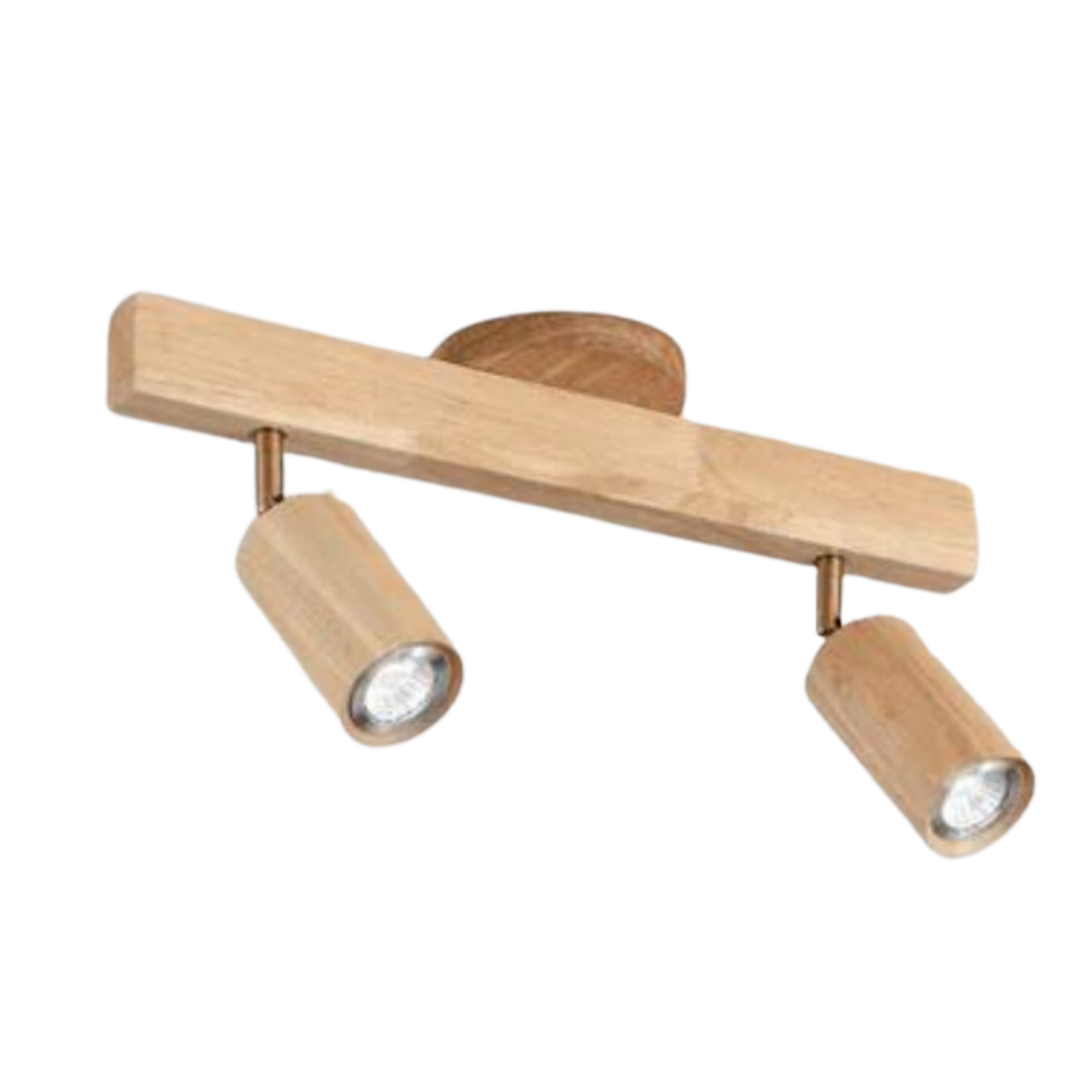 Adjustable Wooden Ceiling Spotlight - EcoLux-White Oak-2-Warm Wit-State of Style