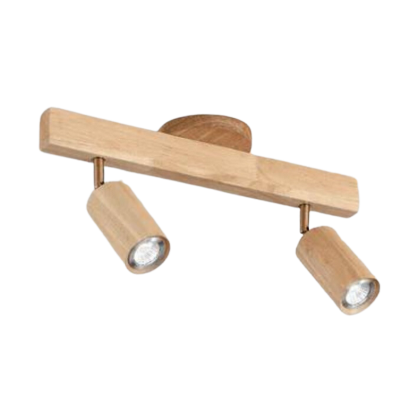 Adjustable Wooden Ceiling Spotlight - EcoLux-White Oak-2-Warm Wit-State of Style
