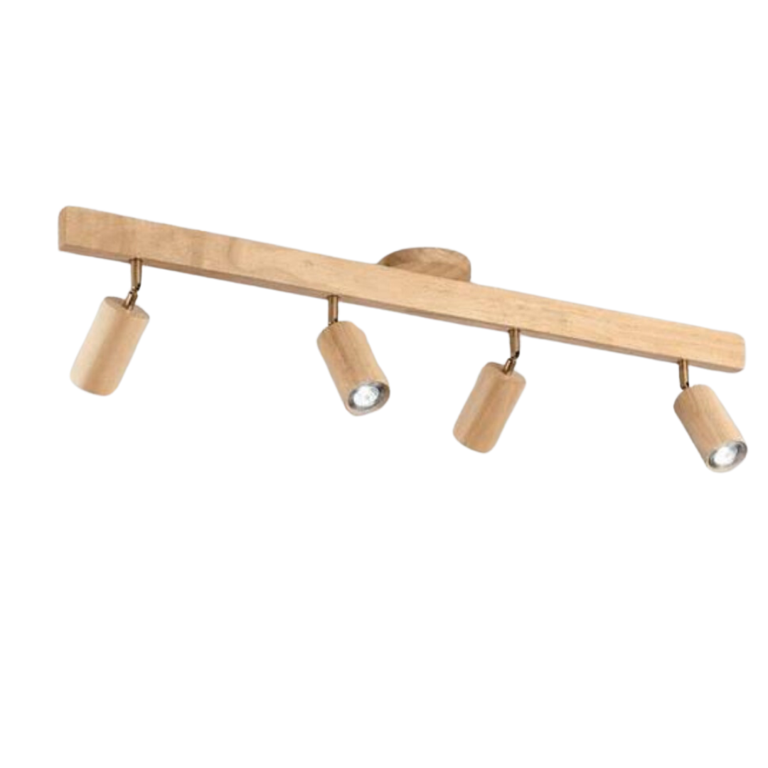 Adjustable Wooden Ceiling Spotlight - EcoLux-White Oak-4-Warm Wit-State of Style