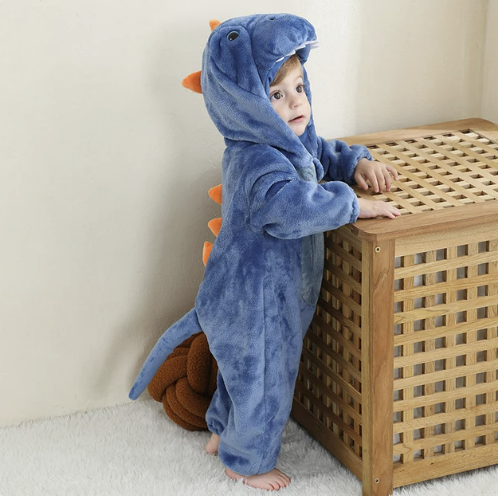 Adorable Animal Baby Onesies - SnugglePals-Blue Dinosaur-70 (0–6 months)-State of Style