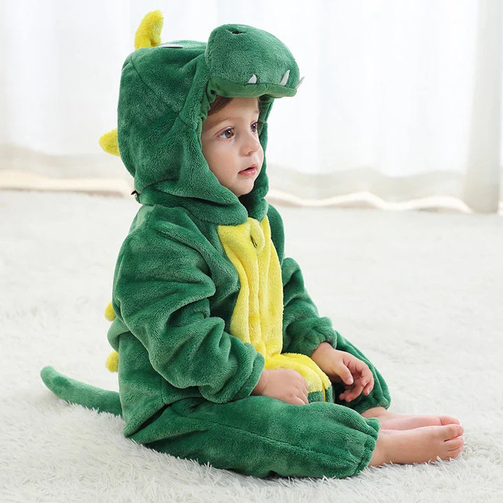 Adorable Animal Baby Onesies - SnugglePals-Green Dinosaur-70 (0–6 months)-State of Style