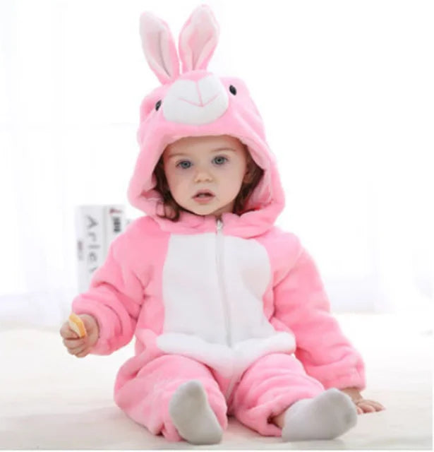 Adorable Animal Baby Onesies - SnugglePals-Pink Bunny-70 (0–6 months)-State of Style