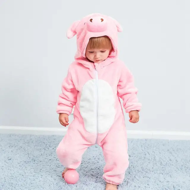 Adorable Animal Baby Onesies - SnugglePals-Pink Pig-70 (0–6 months)-State of Style