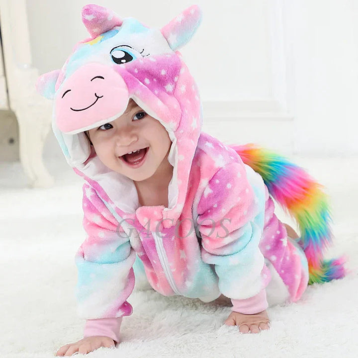 Adorable Animal Baby Onesies - SnugglePals-Pink Star-70 (0–6 months)-State of Style