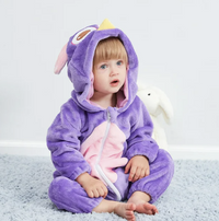 Adorable Animal Baby Onesies - SnugglePals-Purple Owl-70 (0–6 months)-State of Style