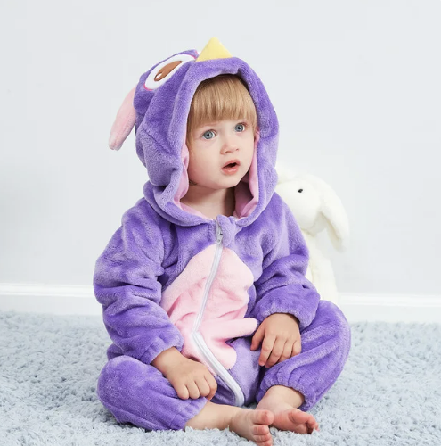 Adorable Animal Baby Onesies - SnugglePals-Purple Owl-70 (0–6 months)-State of Style