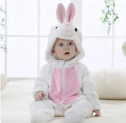 Adorable Animal Baby Onesies - SnugglePals-White Rabbit-70 (0–6 months)-State of Style