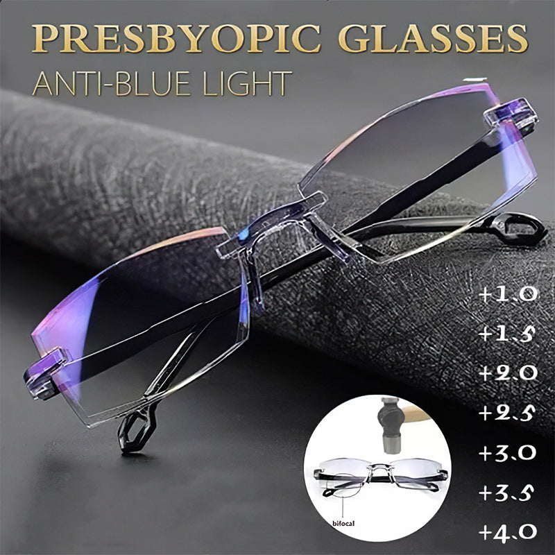 Advanced Anti-Blue Light Multifocal Reading Glasses - SapphireView-Gold-+1.00 (40-45 years)-State of Style