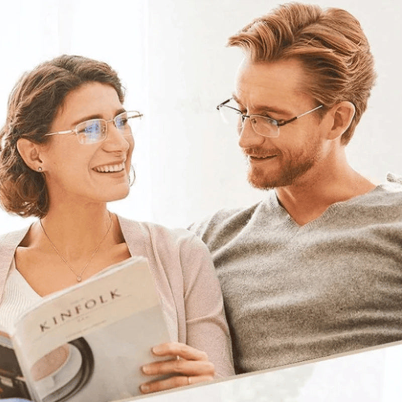 Advanced Anti-Blue Light Multifocal Reading Glasses - SapphireView-Gold-+1.00 (40-45 years)-State of Style