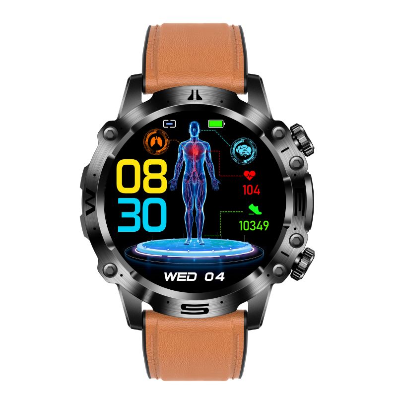 Advanced Health and Sports Smartwatch - VitalTrack-Brown-State of Style