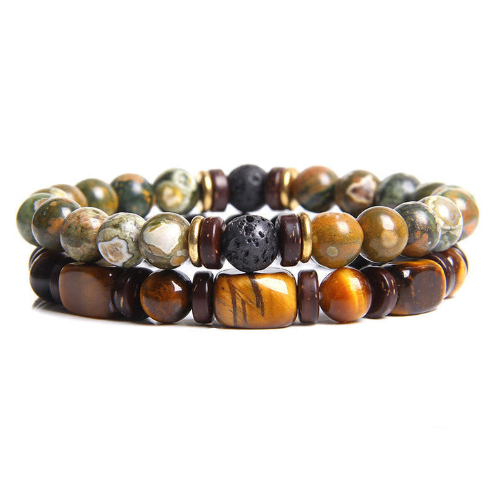African Turquoise & Tiger Eye Bracelet - Naya-Tiger's eye & African turquoise-State of Style