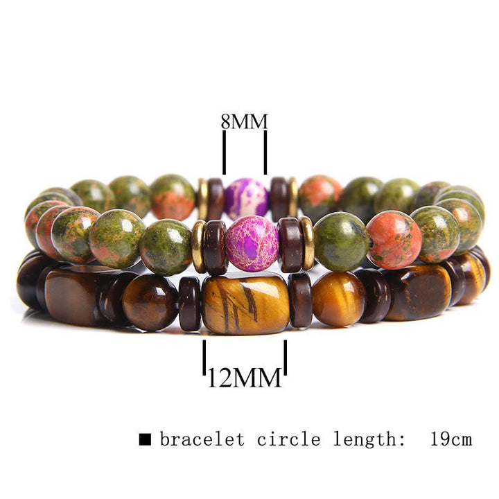 African Turquoise & Tiger’s Eye Bracelet – Naya-Tiger’s Eye & African Turquoise-State of Style