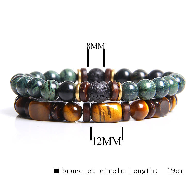 African Turquoise & Tiger’s Eye Bracelet – Naya-Tiger’s Eye & African Turquoise-State of Style