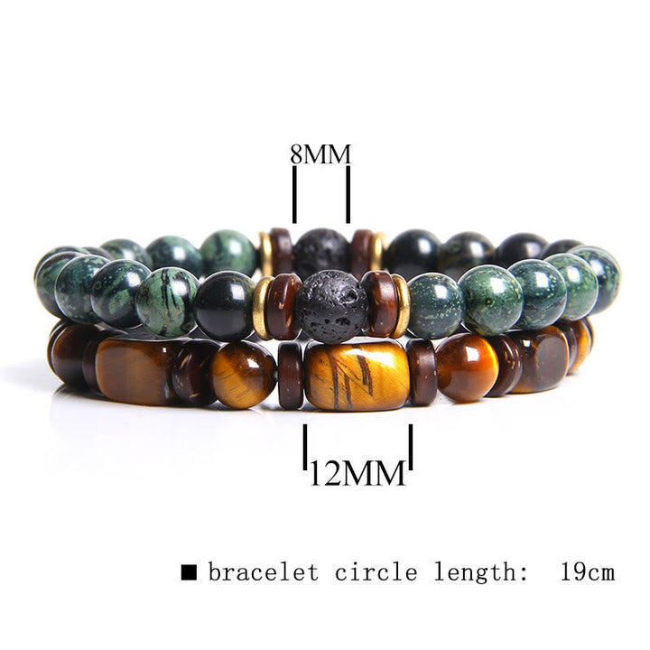 African Turquoise & Tiger’s Eye Bracelet – Naya-Tiger’s Eye & African Turquoise-State of Style