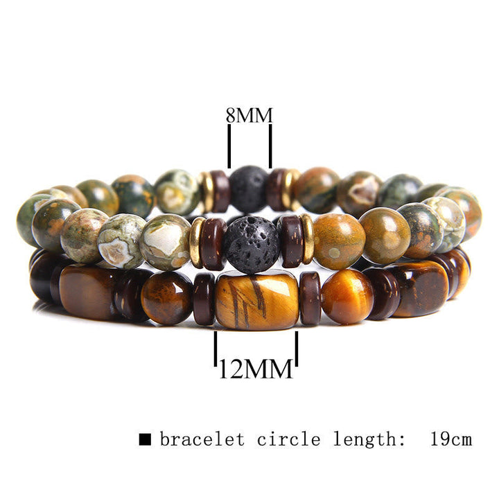 African Turquoise & Tiger’s Eye Bracelet – Naya-Tiger’s Eye & African Turquoise-State of Style