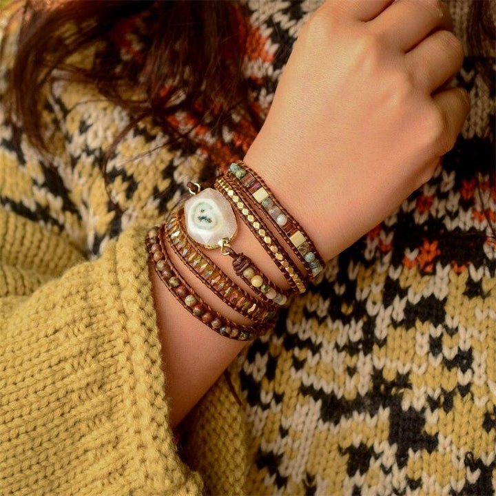 Agate Moonlight Wrap Bracelet - Lunara-State of Style