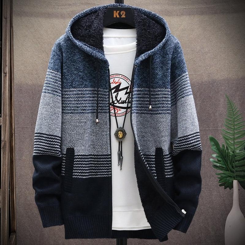 Aidan's Vest – Men's Chunky Knit Vest-Blue-XS-State of Style