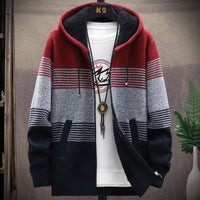 Aidan's Vest – Men's Chunky Knit Vest-Dark Red-XS-State of Style