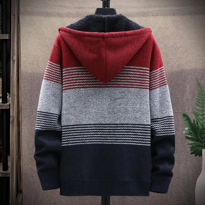 Aidan's Vest – Men's Chunky Knit Vest-Dark Red-XS-State of Style