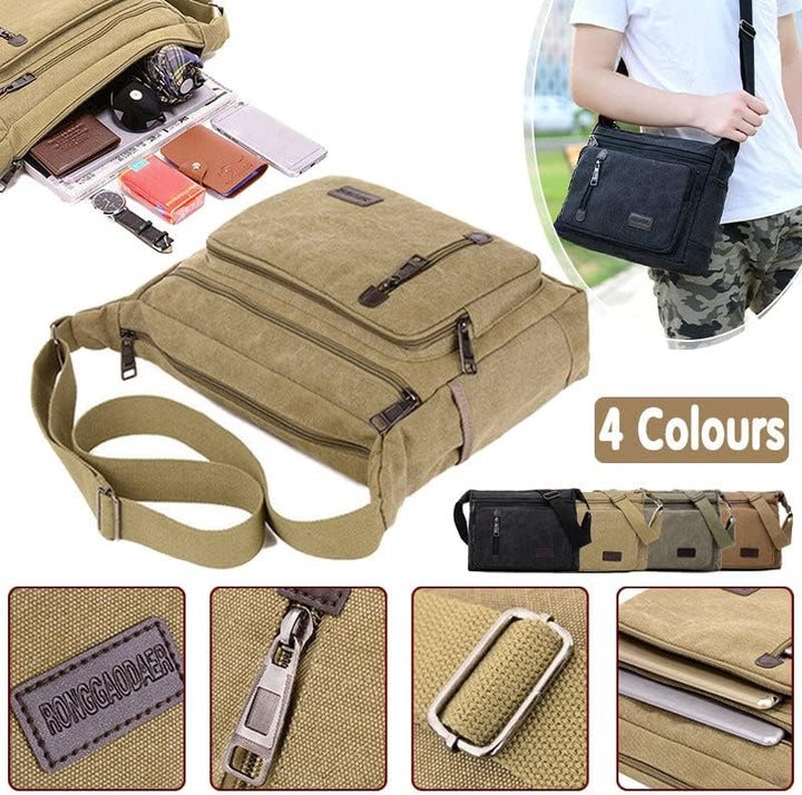 Retro Canvas Crossbody Messenger Bag – Orien