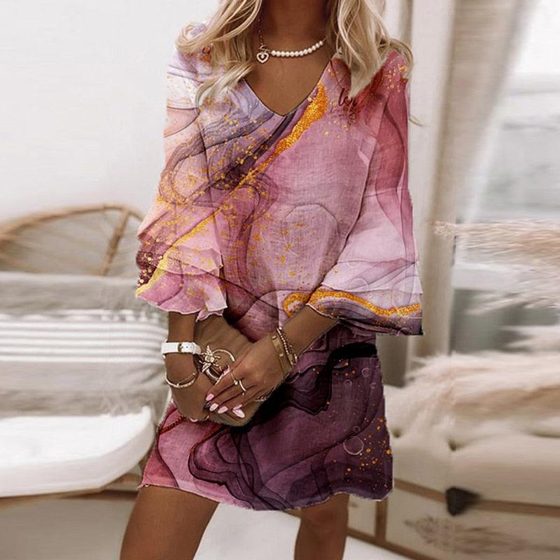 Aimee's Stylish Pullover Dress-Pink-S-State of Style