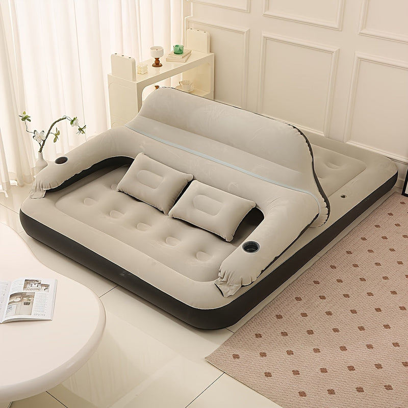 Air Mattress With Built-in Pump Backrest and Headboard - ComfortAir-Single (90 cm x 200 cm)-State of Style