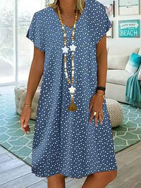 Airy Dress | Comfortable Women's Dress-Blue-S-State of Style