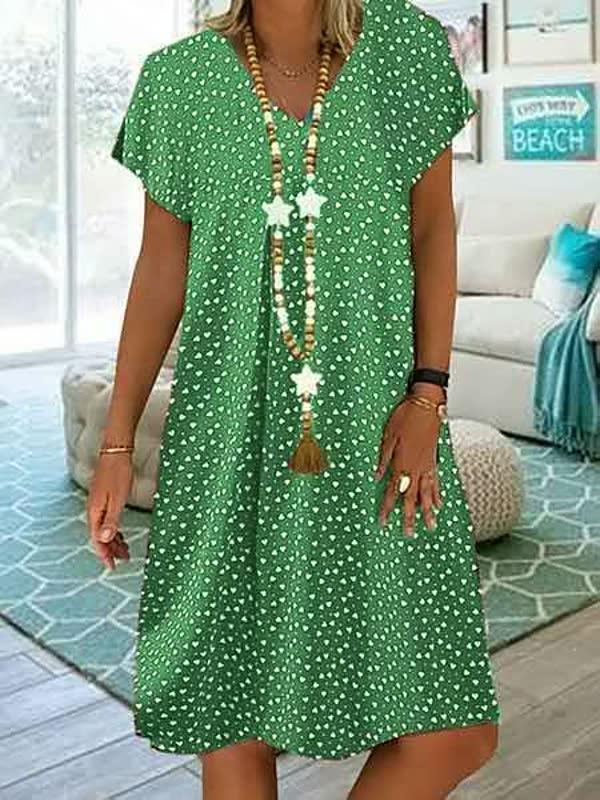 Airy Dress | Comfortable Women's Dress-Green-S-State of Style