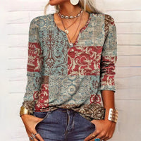 Airy ladies' summer blouse with V-neck – Lina-S-State of Style
