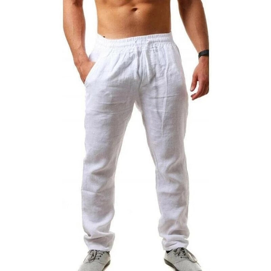 Airy Linen Trousers for Men - Noah-White-S-State of Style
