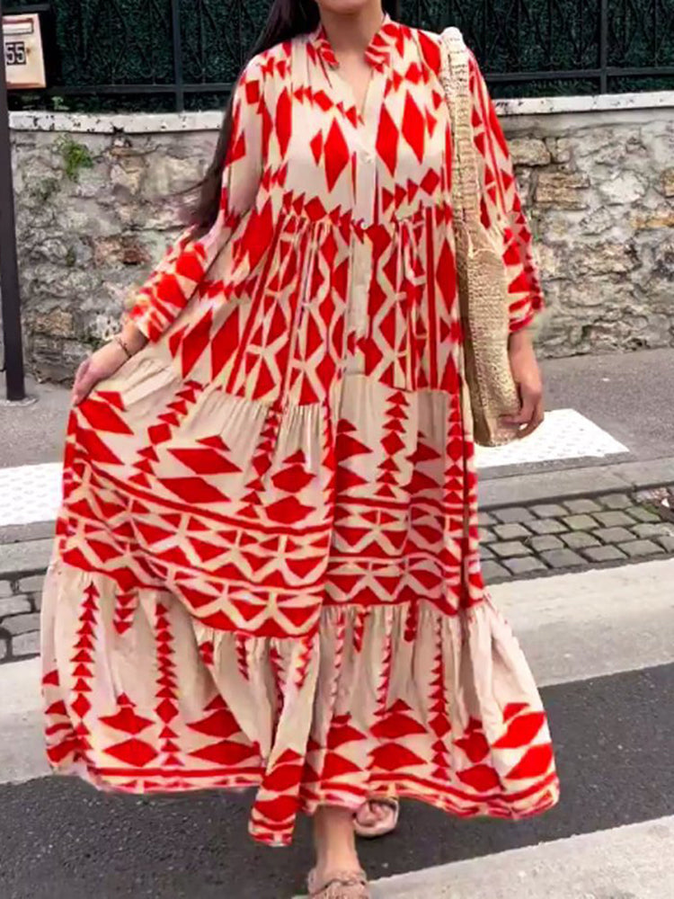 Airy maxi dress – Emilia-Red-S-State of Style