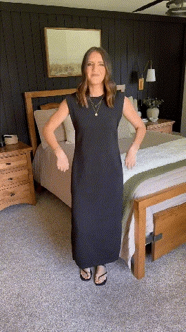 Airy maxi dress with pockets for women – Romy-Black-S-State of Style
