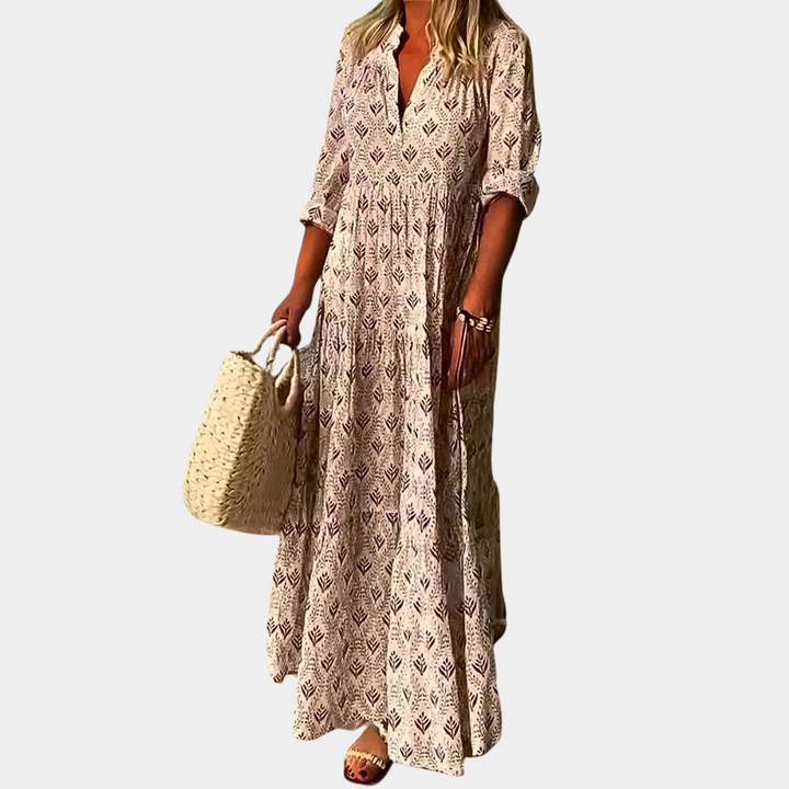 Airy Maxi Summer Dress for Women - Isla-Brown-S-State of Style